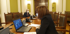 24 April 2020 Speaker Gojkovic has an on-line meeting with the National Assembly Deputy Speakers